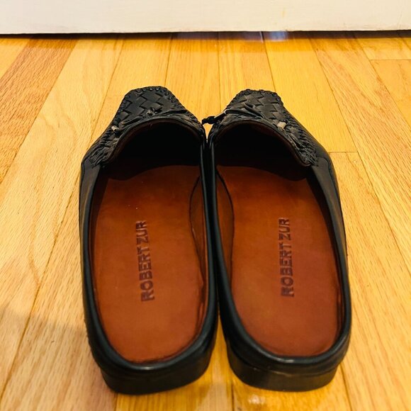 ROBERT ZUR Petra Loafers Women Sz 9 M Black Soft Leather Slip On Shoes Moccasin - Picture 9 of 16